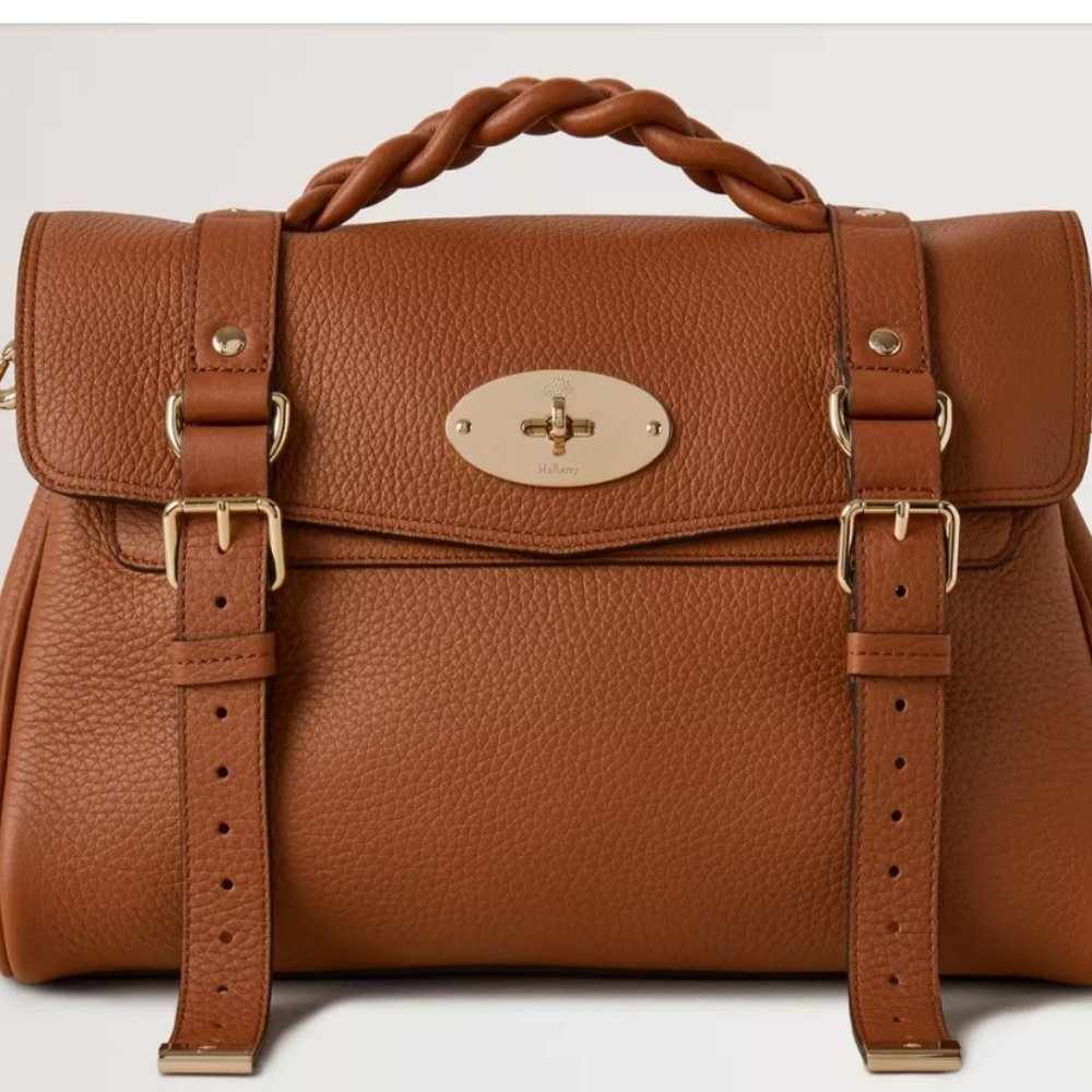Mulberry Alexa Medium, Chestnut Heavy Grain, Excellent Condition